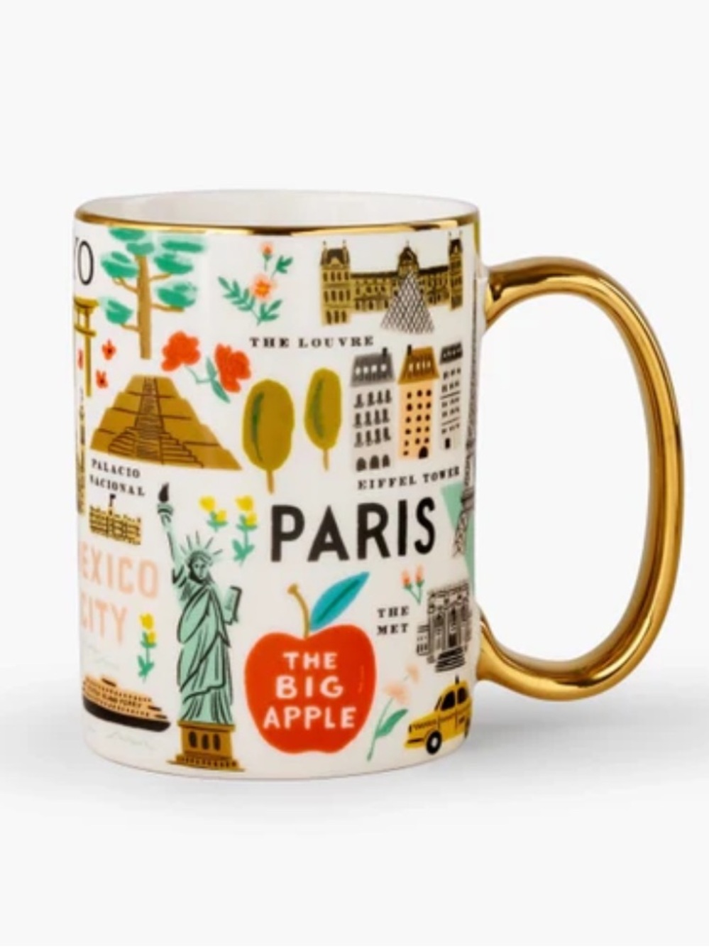 Rifle Paper Co. Bon Voyage Porcelain Coffee Tea Mug Gift